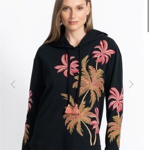 Black Floral Hoodie